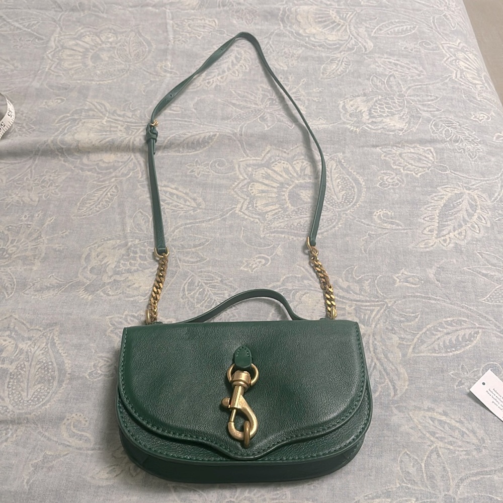 Rebecca Minkoff Megan Half Moon Emerald green crossbody. Rare and gorgeous.